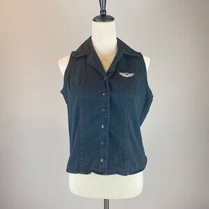 Vintage Harley Davidson Tank Vest Shirt Women's Size Large - 100th Anniversary